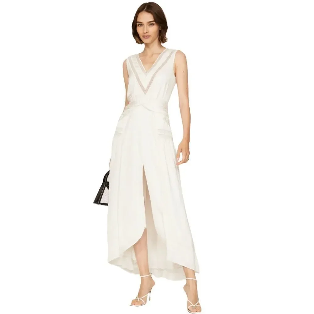 Self portrait white vintage look maxi dress - Picture 2 of 12